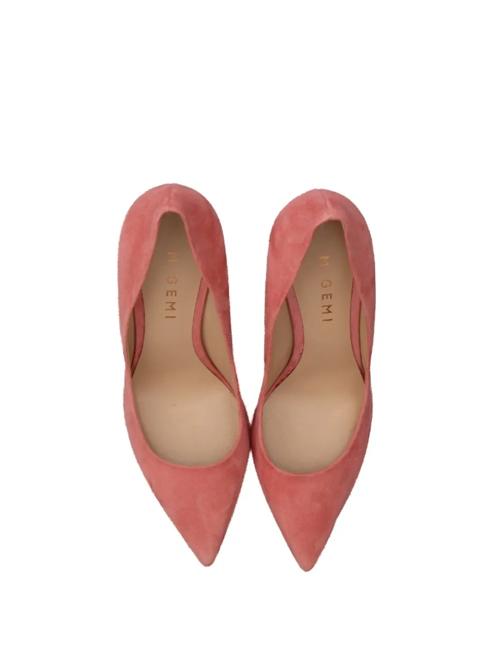 M.Gemi Women’s Coral Pink Suede Pointed Toe Stiletto Pumps Heels Size EU 37 US 7